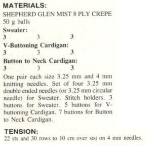 Shepherd 1718 - Baby's Cardigan & Sweater - Materials