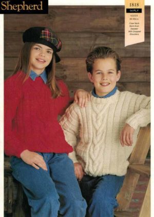 Shepherd 1818 - Boy & Girl's Sweater With Dropped Shoulder