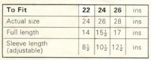 Sirdar 4081 - Girls & Boys Cable Jumper - Measurements