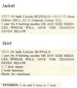 Lincoln 2504 & 2505 - Lady's Jacket & Skirt - Materials