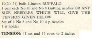Lincoln 2508 - Lady's Jumper - Materials