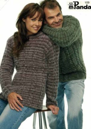 Panda 109 - Lady's & Man's Cable Jumper with Raglan sleeves