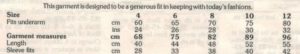 Patons 1020 - Child's Jumper - Measurements