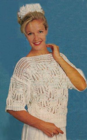 Lacey Knit pattern from New Idea Magazine 04/02/1989