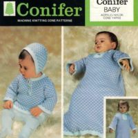 Baby's Sleeping Bag or Dressing Gown, Bonnet and Jumper - C Pattern Image