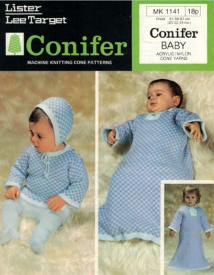 Baby's Sleeping Bag or Dressing Gown, Bonnet and Jumper - C Pattern Image