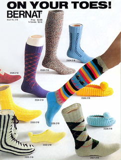 Funky socks from Bernat Book 218