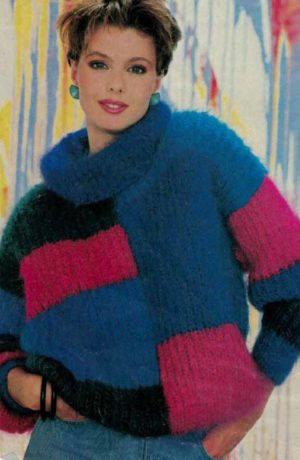 Block coloured sweater from Woman's Day Collector Series 1985