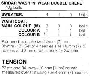 Sirdar 108-35 36 Sweater and Waistcoat materials