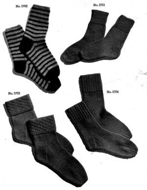 Jack Frost two needle socks - Volume 57 5702, 5701, 5703, 5704
