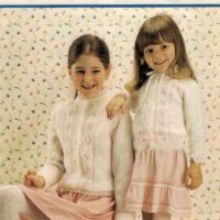 Girls Cardigan knitted in Argyll DK or 4 ply