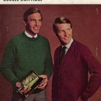 Man's Sweater and Cardigan knitted in Argyll double knitting