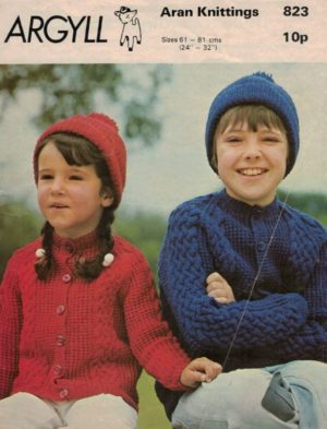 Argyll 823 - Childs Hat and Cardigan