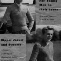 P&B Wools 475 - Zipper jacket and sweater for young men in their teens