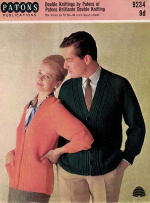 Patons 9234 - Paneled cardigan