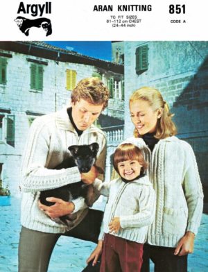 Argyll 851 - Aran Jackets for the whole family