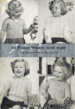 Cardigans & Jumpers in P&B Fuzzy Wuzzy and 4 ply