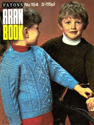 Patons Aran Book No 154 - 12 Designs for the family in Capstan - Image 25