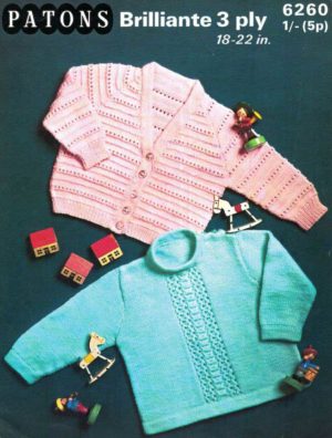 Patons 6260 - Toddlers Cardigan and Jumper