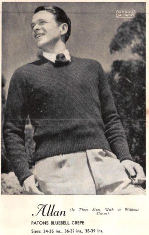 Patons Knitting Book R3 - Mens 1940s Knitting Patterns for Fair isle sweaters vests and cardigans - Image 2