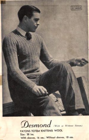 Patons Knitting Book R3 - Mens 1940s Knitting Patterns for Fair isle sweaters vests and cardigans - Image 16