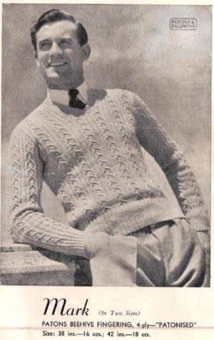 Patons Knitting Book R3 - Mens 1940s Knitting Patterns for Fair isle sweaters vests and cardigans - Image 8