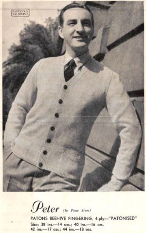 Patons Knitting Book R3 - Mens 1940s Knitting Patterns for Fair isle sweaters vests and cardigans - Image 7