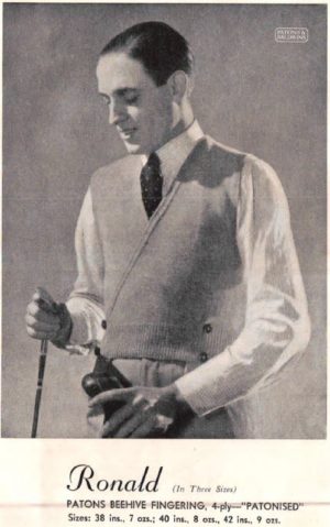 Patons Knitting Book R3 - Mens 1940s Knitting Patterns for Fair isle sweaters vests and cardigans - Image 6