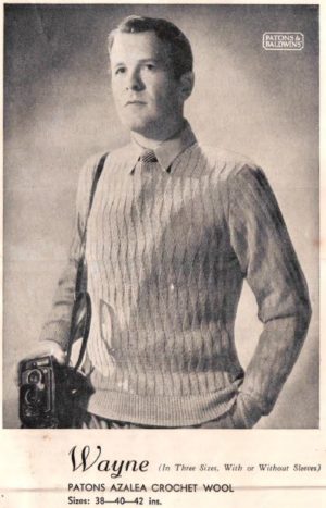 Patons Knitting Book R3 - Mens 1940s Knitting Patterns for Fair isle sweaters vests and cardigans - Image 5
