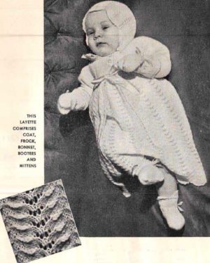 Patons Knitting Book No. R.12 - Baby Cardigan, Vest, Knickers, Frock and Shawl - Image 11