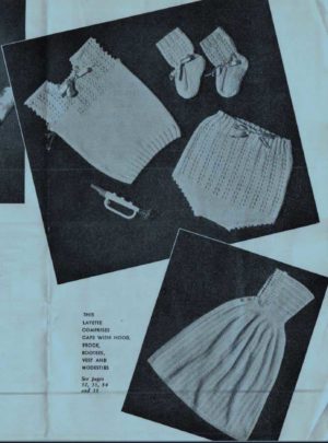 Patons Knitting Book No. R.12 - Baby Cardigan, Vest, Knickers, Frock and Shawl - Image 12