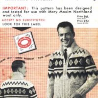 Mary Maxim Saranac No 507 - Man's Cardigan