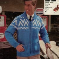 Robin 1072 - Man's Fair-Isle Lumber Jacket
