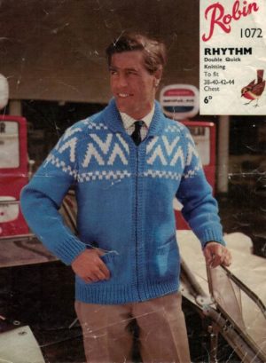 Robin 1072 - Man's Fair-Isle Lumber Jacket