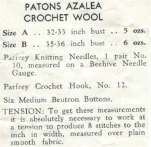 Patons 398 - Lady's Vest Yvonne - Materials