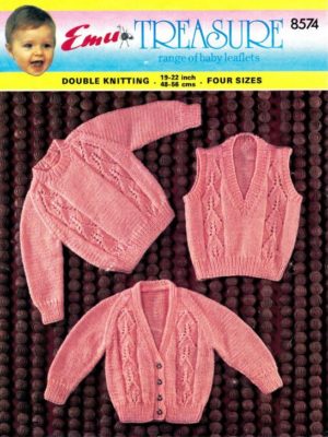 Emu 8574 - Baby's Jumper, Cardigan and Slipover