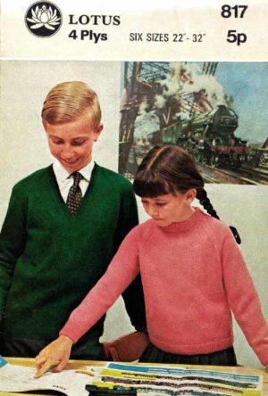 Lotus 817 - Children's V and Round Necked Sweaters