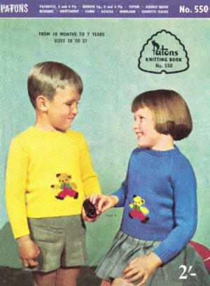 Patons 550 - Knitting Book from 18 months to 7 years