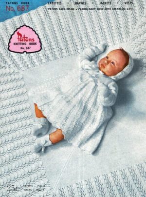 Patons Knitting Book 687 - Baby's Layettes, Shawls, Jackets and Vests
