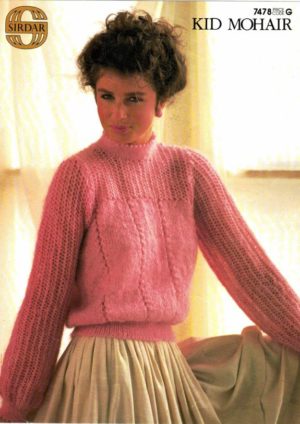 Sirdar 7478 - Lady's Jumper in Kid Mohair