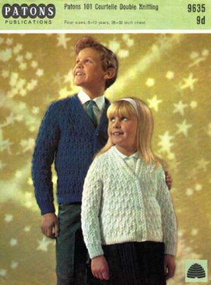 Patons 9635 - Child's raglan cardigan