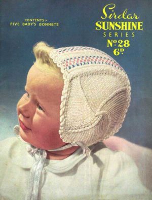 Sirdar Sunshine Series 28 - Five baby's bonnets