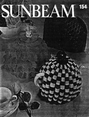 Sunbeam 154 - Fluted tea cosy in two colour pattern