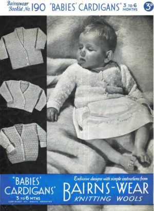 Bairns-Wear Booklet No. 190 - Babies Cardigans