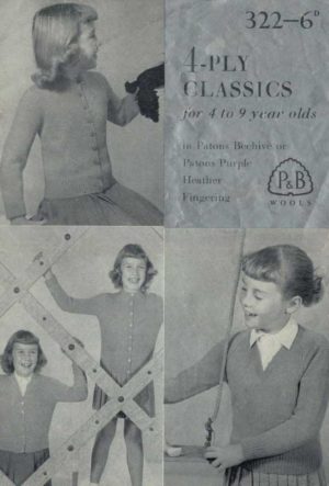 Patons 322 - 4-ply classics for 4 to 9 year olds