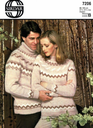 Sirdar 7206 - Jumper with round neck or polo collar