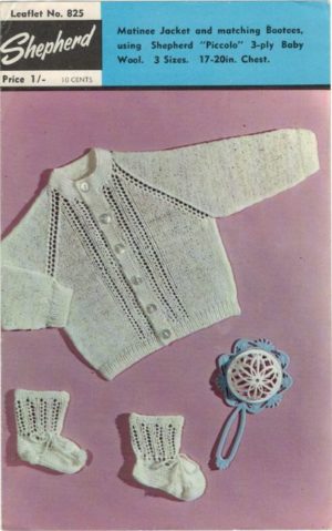 Shepherd 825 - Matinee Jacket and Bootees