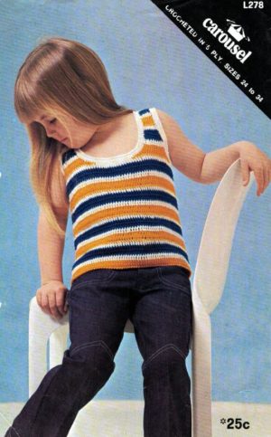 Carousel L278 - Crocheted sleeveless Jumper