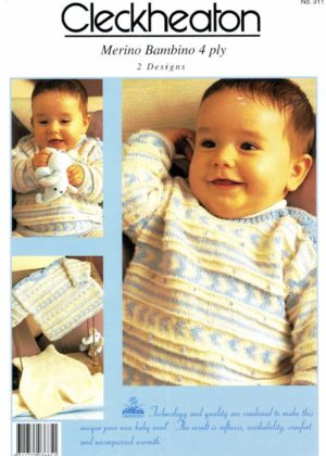 Cleckheaton 311 - Baby's Cardigan, Hat, Jumper and Trousers - Image 2
