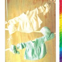 Robin 15207C - Matinee Coat Bonnet and Bootees